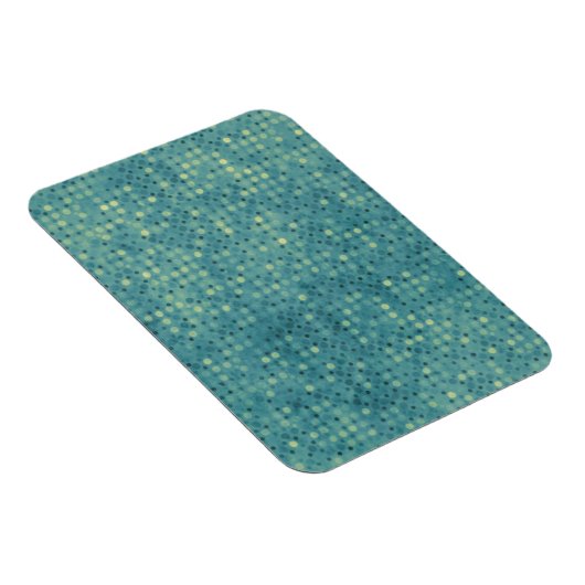 Gelbe Mikropunkte auf Grunge Blue Magnet (Rechte Seite)