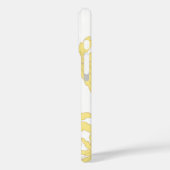 Gelbe Milben auf Weiß Case-Mate iPhone Hülle (Rückseite / Links)