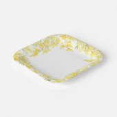 Gelbe Mimose Pappteller (Gewinkelt)