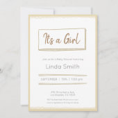 Gelbe Minimalistisch-Doodle-Neutral-Babydusche Einladung (Vorderseite)