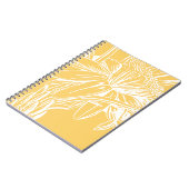 Gelbe Minimalistische botanische Blumenlinie Notizblock (Linke Seite)