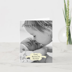 Gelbe Minimalistische Foto Muttertagskarte Karte