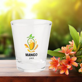 Gelbe Minimalistische Mango-Juice-Shot-Brille Schnapsglas