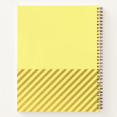 Gelbe Minimalistische Streifen Babyduschplanner Notizblock (Rückseite)