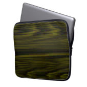 Gelbe Minimallinien Laptopschutzhülle (Vorderseite Links)