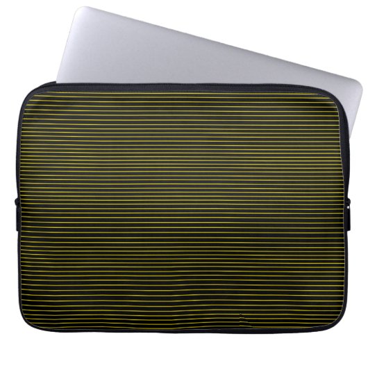 Gelbe Minimallinien Laptopschutzhülle (Vorderseite)