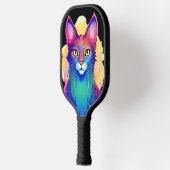 Gelbe Mit Augen Katze Pickleball Schläger (Links)