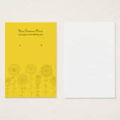 Gelbe Mod-Blume Benutzerdefinierte Earring-Karte (Vorne & Hinten)