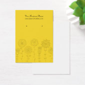 Gelbe Mod-Blume Benutzerdefinierte Earring-Karte (Schreibtisch)