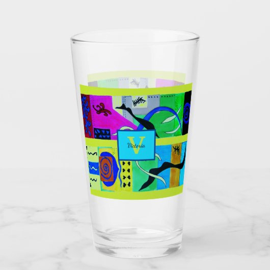 Gelbe Mode Abstrakte Inspiration aus Matisse Glas (Vorderseite)