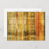Gelbe Moderne Abstrakte Kunst Postkarte (Vorne/Hinten)