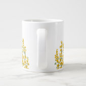 Gelbe, moderne Blumengärten blühen Jumbo-Tasse (Rückseite)