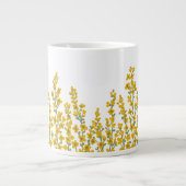 Gelbe, moderne Blumengärten blühen Jumbo-Tasse (Vorderseite)
