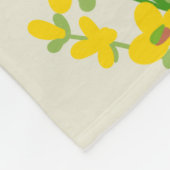 Gelbe, moderne Citrine Blumenblüten Fleecedecke (Ecke)