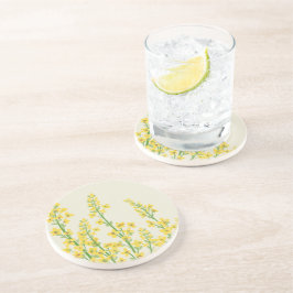 Gelbe, moderne Citrine Blumenblüten Getränkeuntersetzer