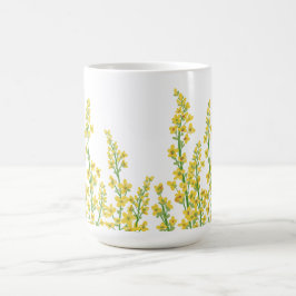 Gelbe, moderne Citrine Blumenblüten Kaffeetasse
