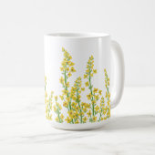 Gelbe, moderne Citrine Blumenblüten Kaffeetasse (VorderseiteRechts)
