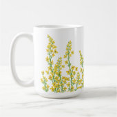 Gelbe, moderne Citrine Blumenblüten Kaffeetasse (Links)