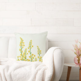 Gelbe, moderne Citrine Blumenblüten Kissen