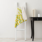 Gelbe, moderne Citrine Blumenblüten Sherpadecke (Beispiel)