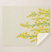 Gelbe, moderne Citrine Blumenblüten Sherpadecke (Vorderseite (Horizontal))