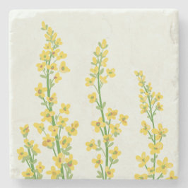 Gelbe, moderne Citrine Blumenblüten Steinuntersetzer