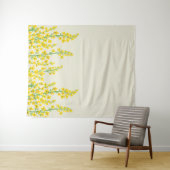 Gelbe, moderne Citrine Blumenblüten Wandteppich (Beispiel (Horizontal))