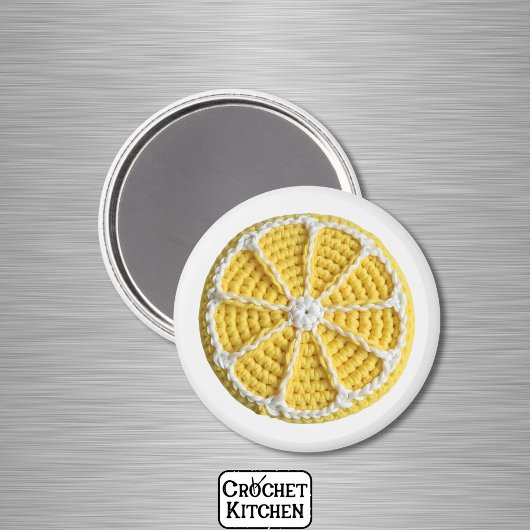 Gelbe Moderne Minimal Frische Crochet Lemon Slice Magnet