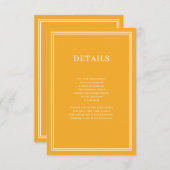 Gelbe moderne Minimalgehäuse-Karte Begleitkarte (Vorne/Hinten)