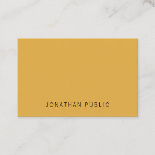 Gelbe moderne Minimalistische einfache Schablone Visitenkarte