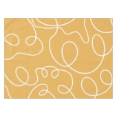 Gelbe, moderne Minimallinien Pinselstriche Tischdecke (Vorderseite (Horizontal))
