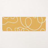 Gelbe, moderne Minimallinien Pinselstriche Yogamatte (Vorderseite (Horizontal))