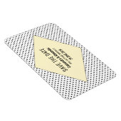 Gelbe moderne Polka Dots Save the Date Magnet (Rechte Seite)