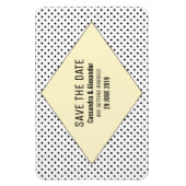 Gelbe moderne Polka Dots Save the Date Magnet (Vertikal)