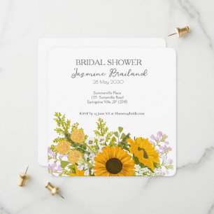 Gelbe moderne Sonnenblumen Brautstrauß Hochzeitsdu Save The Date