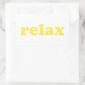 Gelbe moderne Typografie lustig cool Rechteckiger Aufkleber (Tasche)