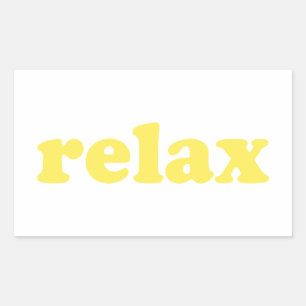 Gelbe moderne Typografie lustig cool Rechteckiger Aufkleber