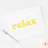 Gelbe moderne Typografie lustig cool Rechteckiger Aufkleber (Umschlag)