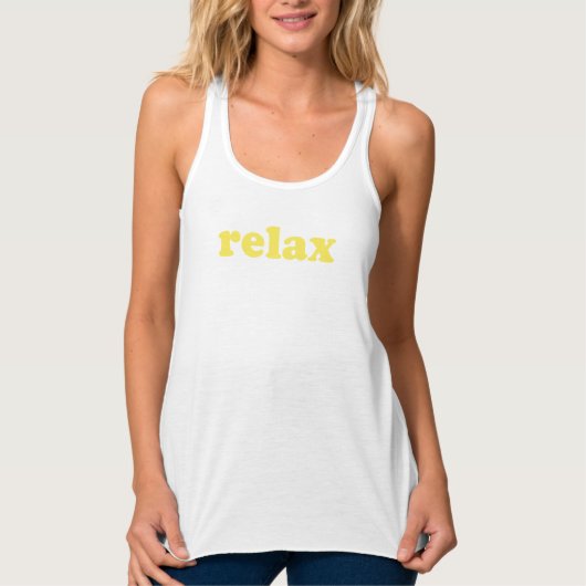 Gelbe moderne Typografie lustig cool Tank Top (Vorderseite)