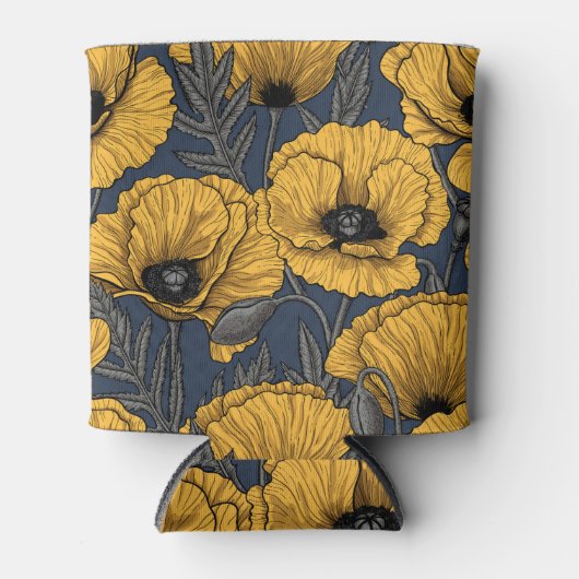 Gelbe Mohn auf der Marine Dosenkühler (Vorderseite)