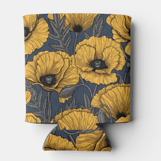 Gelbe Mohn auf der Marine Dosenkühler (Rückseite)