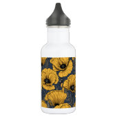 Gelbe Mohn auf der Marine Edelstahlflasche (Links)