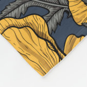 Gelbe Mohn auf der Marine Fleecedecke (Ecke)