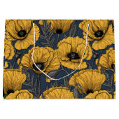 Gelbe Mohn auf der Marine Große Geschenktüte (Vorderseite)