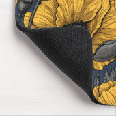 Gelbe Mohn auf der Marine Mousepad (Ecke)