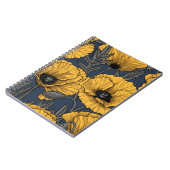 Gelbe Mohn auf der Marine Notizblock (Linke Seite)