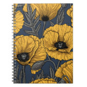 Gelbe Mohn auf der Marine Notizblock (Vorderseite)