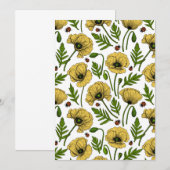 Gelbe Mohn und Ladybugs (Vorne/Hinten)