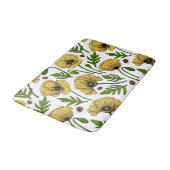 Gelbe Mohn und Ladybugs Badematte (Schrägansicht)