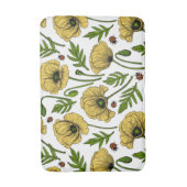 Gelbe Mohn und Ladybugs Badematte (Vorderseite Vertikal)